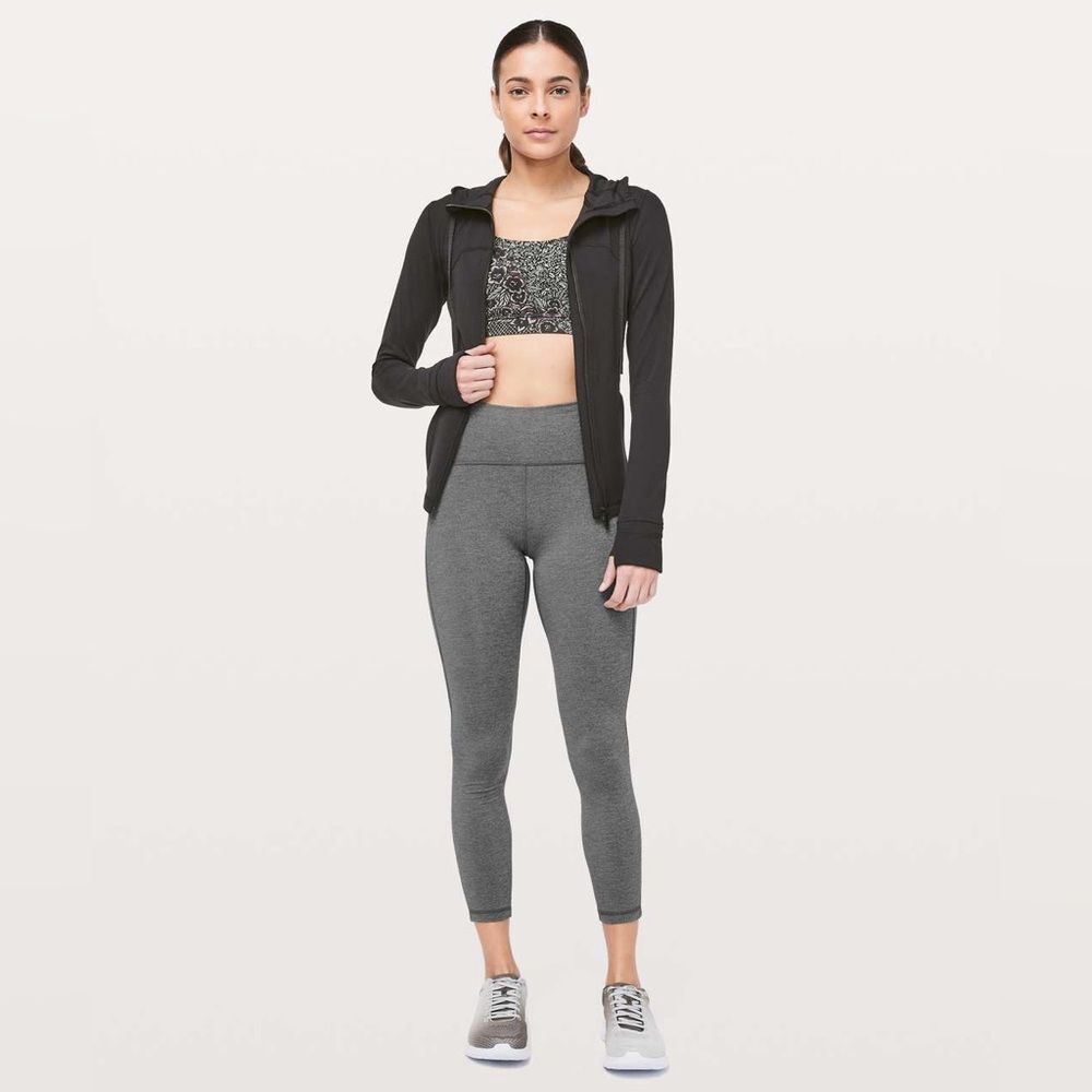 Lululemon Train Times 7/8 Pant 25" Heathered Black Leggings Size 10 - Picture 4 of 6